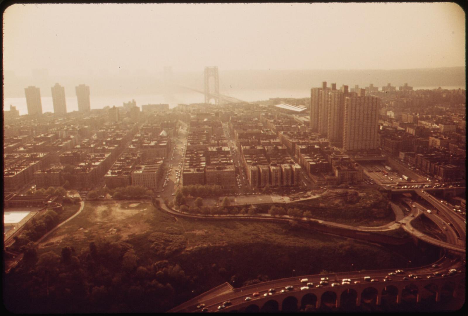 VIEW OF THE BRONX FROM THE GEORGE WASHINGTON BRIDGE NARA 548414
