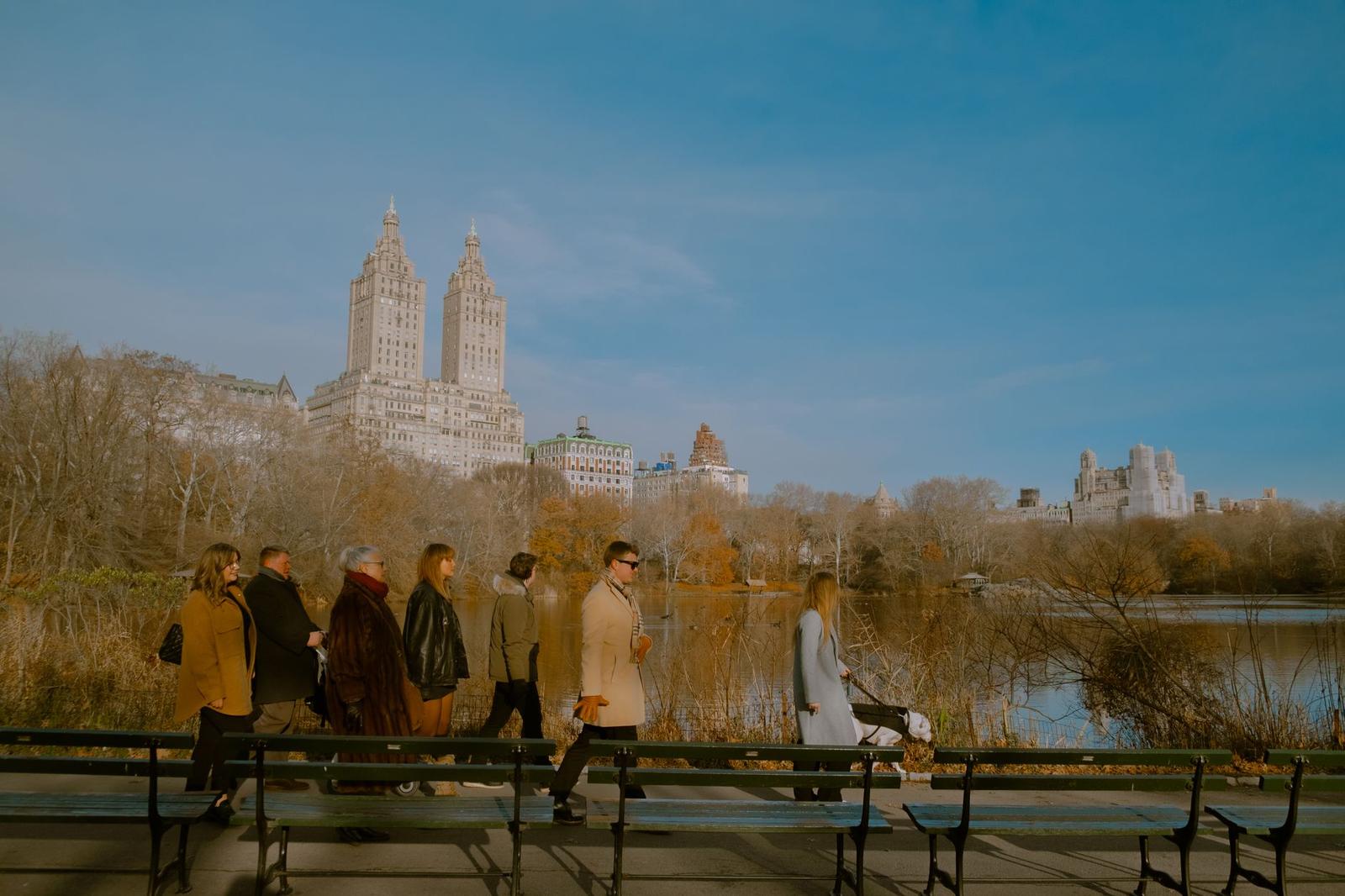 People in Central Park in Autumn