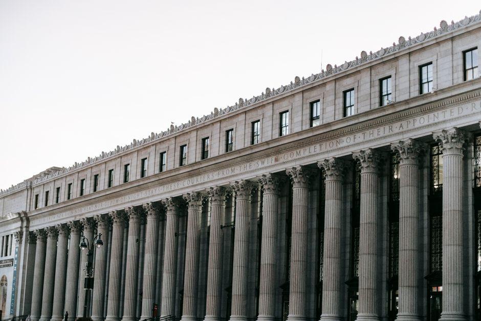 Historic Construction of Post Office in New York City